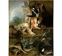 ARTXLXXBN Famoso Murales Pared Lienzos De Animales Natura morta conspaniel a caccia di anatre di Jean baptiste Oudry para la Decoración del Hogar del Dormitorio 60x90cm
