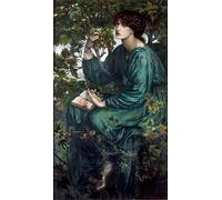 ARTXLXXBN Famoso Murales Pared Lienzos De Animales the Day Dream by Dante Gabriel Charles Rossetti para la Decoración del Hogar del Dormitorio 60x90cm