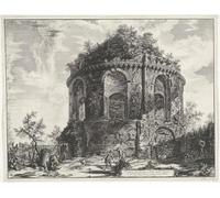 ARTXLXXBN Famoso Murales Pared Lienzos De Animales Veduta del Tempio della Tosse sulla Via Tiburtina di Battista Piranesi para la Decoración del Hogar del Dormitorio 60x90cm