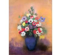 ARTXLXXBN Famoso Pinturas Murales Cuadros Abstractos Anemoni e lillà in Avase After di Odilon Redon para Decoración de Paredes 60x90cm