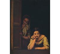 ARTXLXXBN Famoso Pinturas Murales Cuadros Abstractos Due donne alla finestra di Bartolomé Esteban Murillo para Decoración de Paredes 60x90cm