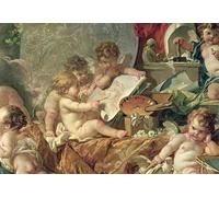 ARTXLXXBN Famoso Pinturas Murales Cuadros Abstractos Il genio che insegna le arti di François Boucher para Decoración de Paredes 60x90cm