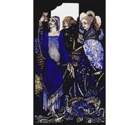 ARTXLXXBN Famoso Pinturas Murales Cuadros Abstractos Queens Who Wasted the East di Harry Clarke para Decoración de Paredes 60x90cm