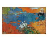 ARTXLXXBN Famoso Pinturas Murales Cuadros Abstractos Ragazza bretone e un'oca all'acqua di Paul Gauguin para Decoración de Paredes 60x90cm