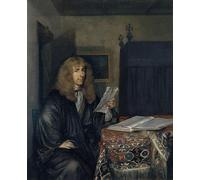 ARTXLXXBN Famoso Pinturas Murales Cuadros Abstractos Ritratto di un uomo che legge un documento di Gerard Ter Borch para Decoración de Paredes 60x90cm