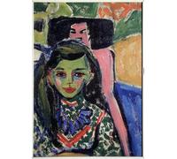 ARTXLXXBN Famoso Pinturas Murales Cuadros Abstractos Scena di strada di Berlino di olio su tela di Ernst Ludwig Kirchner para Decoración de Paredes 60x90cm