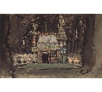 ARTXLXXBN Famoso Pinturas Murales Cuadros Abstractos Scenografia per l'opera Hansel und Gretel di Mikhail Aleksandrovich Vrubel para Decoración de Paredes 60x90cm