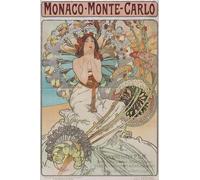 ARTXLXXBN Famoso Pinturas Murales Cuadros Abstractos Stampa illustrazione della pittura di bellezza di Alphonse Mucha para Decoración de Paredes 60x90cm