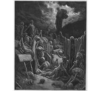 ARTXLXXBN Famoso PóSter Arte Pared Moderno Pintura Bibbia la visione della valle delle ossa secche di Gustave Dore para Decoraciones del Hogar 60x90cm