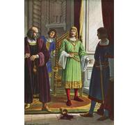 ARTXLXXBN Famoso PóSter Arte Pared Moderno Pintura Frederick Ii Suspected the Medicine Was Poisoned by Tancredi Scarpelli para Decoraciones del Hogar 60x90cm