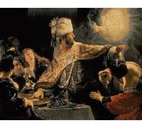 ARTXLXXBN Famoso PóSter Arte Pared Moderno Pintura Il banchetto di Baldassarre di Rembrandt Van Rijn para Decoraciones del Hogar 60x90cm