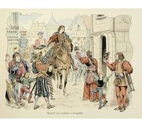 ARTXLXXBN Famoso PóSter Arte Pared Moderno Pintura Illustrazione tratta dal libro Storia del Cavaliere Bayard di Paul De Semant para Decoraciones del Hogar 60x90cm