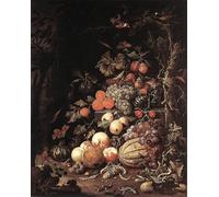 ARTXLXXBN Famoso PóSter Arte Pared Moderno Pintura Natura morta di Abraham Mignon para Decoraciones del Hogar 60x90cm