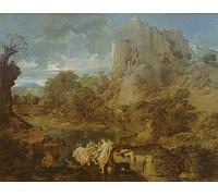 ARTXLXXBN Famoso PóSter Arte Pared Moderno Pintura Paesaggio con Ercole e Caco di Nicolas para Decoraciones del Hogar 60x90cm