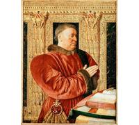 ARTXLXXBN Famoso PóSter Arte Pared Moderno Pintura Ritratto del ministro della Giustizia francese Guillaume Jouvenel Des Ursins di Jean Fouquet para Decoraciones del Hogar 60x90cm