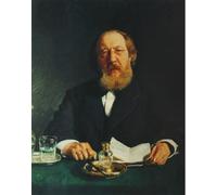 ARTXLXXBN Famoso PóSter Arte Pared Moderno Pintura Ritratto di IS Aksakov di Il'ya Repin para Decoraciones del Hogar 60x90cm