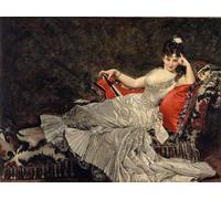 ARTXLXXBN Famoso PóSter Arte Pared Moderno Pintura Ritratto di Mademoiselle De Lancey di Charles Emile Auguste Carolus Duran para Decoraciones del Hogar 60x90cm