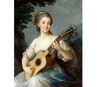 ARTXLXXBN Famoso PóSter Arte Pared Moderno Pintura Ritratto di Marie Louise De Robien di Louise Elisabeth Vigée Le Brun para Decoraciones del Hogar 60x90cm