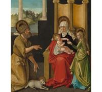 ARTXLXXBN Famoso PóSter Arte Pared Moderno Pintura Sant'Anna con Gesù Bambino la Vergine e San Battista di Hans Baldung Grien para Decoraciones del Hogar 60x90cm