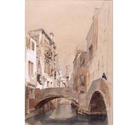 ARTXLXXBN Famoso PóSter Arte Pared Moderno Pintura un Canale di Venezia di Eugenio Lucas Velázquez para Decoraciones del Hogar 60x90cm