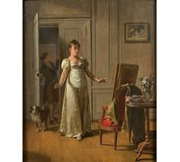 ARTXLXXBN Famoso PóSter Arte Pared Moderno Pintura Une Femme Surprise di un artista famoso para Decoraciones del Hogar 60x90cm