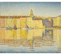 ARTXLXXBN Famoso PóSter De Lienzo CláSicas Poster Case a Port Saint Tropez di Paul Signac para la Decoración de la Sala de Estar 60x90cm