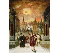 ARTXLXXBN Famoso PóSter De Lienzo CláSicas Poster Dionisio l'Areopagita che converte i filosofi pagani di Antoine Caron para la Decoración de la Sala de Estar 60x90cm