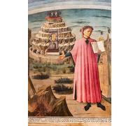 ARTXLXXBN Famoso PóSter De Lienzo CláSicas Poster Divina Commedia di Dante Alighieri Particolare di Domenico Di o para la Decoración de la Sala de Estar 60x90cm