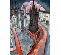 ARTXLXXBN Famoso PóSter De Lienzo CláSicas Poster Donne nere che ballano di Ernst Ludwig Kirchner para la Decoración de la Sala de Estar 60x90cm