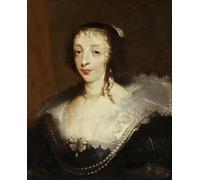 ARTXLXXBN Famoso PóSter De Lienzo CláSicas Poster Henrietta Maria Regina di Carlo I diVan Dyck para la Decoración de la Sala de Estar 60x90cm