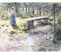 ARTXLXXBN Famoso PóSter De Lienzo CláSicas Poster il piccolo ponte di Theodore Robinson para la Decoración de la Sala de Estar 60x90cm