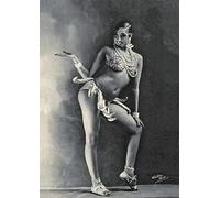 ARTXLXXBN Famoso PóSter De Lienzo CláSicas Poster Josephine Baker con su famoso disfraz de banana de Walery para la Decoración de la Sala de Estar 60x90cm