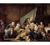 ARTXLXXBN Famoso PóSter De Lienzo CláSicas Poster Pietà filiale il paralitico di Jean Baptiste Greuze para la Decoración de la Sala de Estar 60x90cm