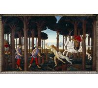 ARTXLXXBN Murales Pared Storia di Nastagio Degli Onesti: Incontro con la Vergine della Pineta Prima di una serie inparti di Sandro Botticelli para la Decoración del Hogar del Dormitorio 60x90cm