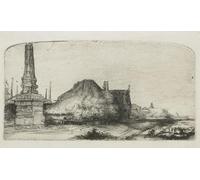ARTXLXXBN Pinturas Famosas Lienzo Imagen Art Cuadro Lienzo Cottage e posto di confine a Spaarndammerdijk di Rembrandt Van Rijn para la Decoración del Hogar de la Oficina 60x90cm