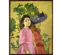 ARTXLXXBN Pinturas Famosas Lienzo Imagen Art Cuadro Lienzo Due giovani ragazze primavera di Aristide Maillol para la Decoración del Hogar de la Oficina 60x90cm