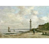 ARTXLXXBN Pinturas Famosas Lienzo Imagen Art Cuadro Lienzo Faro Di Honfleur Di Eugene Louis Boudin para la Decoración del Hogar de la Oficina 60x90cm