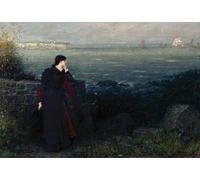 ARTXLXXBN Pinturas Famosas Lienzo Imagen Art Cuadro Lienzo Ricordi di George Henry Boughton para la Decoración del Hogar de la Oficina 60x90cm