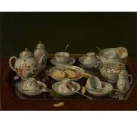 ARTXLXXBN Pinturas Famosas Lienzo Imagen Art Cuadro Lienzo Servizio da tè Still Life di Jean Étienne Liotard para la Decoración del Hogar de la Oficina 60x90cm