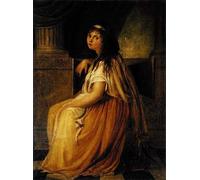 ARTXLXXBN Pinturas Famosas Lienzo Imagen Art Cuadro Lienzo Signora in costume per i suoi Atteggiamenti greci di Angelica Kauffmann para la Decoración del Hogar de la Oficina 60x90cm