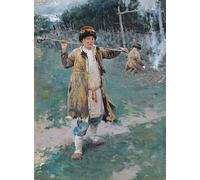 ARTXLXXBN Pinturas Famosas Lienzo Imagen Art Cuadro Lienzo Village Boys di Sergei Arsenievich Vinogradov para la Decoración del Hogar de la Oficina 60x90cm