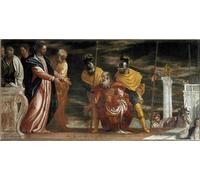 ARTXLXXBN Pinturas Famosas Murales Pared Lienzos De Animales Gesù e il centurione di Cafarnao del Veronese para la Decoración del Hogar del Dormitorio 60x90cm