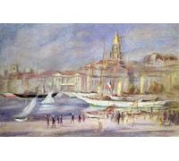 ARTXLXXBN Pinturas Famosas Murales Pared Lienzos De Animales il Porto Vecchio di Marsiglia di Pierre Auguste Renoir para la Decoración del Hogar del Dormitorio 60x90cm