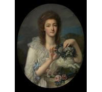 ARTXLXXBN Pinturas Famosas Murales Pared Lienzos De Animales La principessa Varvara Nikolaevna Gagarina di Jean Baptiste Greuze para la Decoración del Hogar del Dormitorio 60x90cm