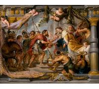 ARTXLXXBN Pinturas Famosas Murales Pared Lienzos De Animales l'incontro di Abramo e Melchisedek di Peter Paul Rubens para la Decoración del Hogar del Dormitorio 60x90cm