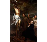 ARTXLXXBN Pinturas Famosas Pinturas Murales Cuadros Abstractos Francesco Orero in adorazione del Crocifisso alla presenza di San Francesco diVan Dyck para Decoración de Paredes 60x90cm