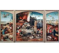 ARTXLXXBN Pinturas Famosas Pinturas Murales Cuadros Abstractos il carro armato di fieno o fieno: dettaglio centrale. di Hieronymus Boske para Decoración de Paredes 60x90cm