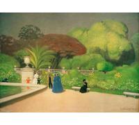 ARTXLXXBN Pinturas Famosas Pinturas Murales Cuadros Abstractos il Giardino del Lussemburgo di Felix Edouard Vallotton para Decoración de Paredes 60x90cm