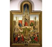 ARTXLXXBN Pinturas Famosas Pinturas Murales Cuadros Abstractos la Fontana della Vita di Jan Van Eyck para Decoración de Paredes 60x90cm