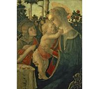 ARTXLXXBN Pinturas Famosas Pinturas Murales Cuadros Abstractos Lady col Bambino e il Battista di Sandro Botticelli para Decoración de Paredes 60x90cm